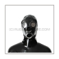 Preview: Delxue gasmask-zipper-hood HR-CH with 2 gasmask-threads and thread-cover - model PDF-D
